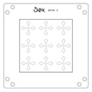 Sizzix die cut template with geometric pattern on a white background