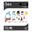 Sizzix Thinlits Dies packaging with illustrations of hats, scarves, and other items on a white background.