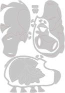 Decorative cutout shapes of animals on a white background