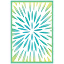 Sizzix 3-D Textured Impressions Embossing Folder w/A6 Stencil By Stacey Park - Burst of Bright