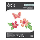 Sizzix stamp set with butterfly and flower designs on a white background