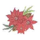 Sizzix Clear Stamps Set By 49 and Market 16/Pkg w/7 Framelits - Poinsettia Trio