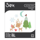 Sizzix Thinlits Dies packaging with Christmas-themed illustrations on a white background