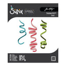 Sizzix Thinlits Dies packaging with colorful die-cut shapes on a white background