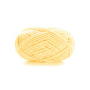 Yellow yarn ball on a white background