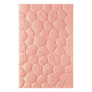 Pink textured paper with Easter egg designs on a white background