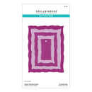 Spellbinders cutting dies packaging with a purple die on a white background