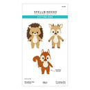 Spellbinders cutting dies packaging with woodland animal designs on a white background