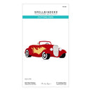 Spellbinders cutting dies packaging with a red car design on a white background
