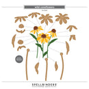 Spellbinders paper art die cut of wild coneflowers on a white background