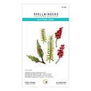 Spellbinders cutting dies packaging with leaf and berry designs on a white background