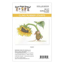 Packaging of House Mouse Designs cling rubber stamps featuring a mouse and sunflower.