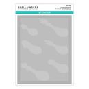 White paper with gray diagonal stripes on a white background