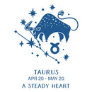 Taurus zodiac sign illustration with stars and constellation on a white background