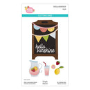 Packaging of Spellbinders cutting dies with a chalkboard design and 'hello sunshine' text.