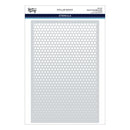 Spellbinders stencil with circular pattern on a white background