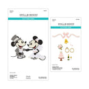 Spellbinders cutting dies with Mickey and Minnie Mouse design and wedding accessories on a white background.