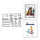 Spellbinders Ski-son’s Greetings Etched Dies by Simon Hurley - Hit the Slopes