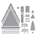 Spellbinders Ski-son’s Greetings Etched Dies by Simon Hurley - Ski Lodge