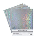 Set of Spellbinders specialty cardstock with holographic patterns on a white background