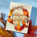 Spellbinders Texture & Foliage Wreath Etched Dies by Suzanne Hue - Autumn Greetings