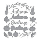 Spellbinders Texture & Foliage Wreath Etched Dies by Suzanne Hue - Autumn Greetings