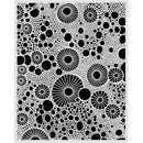 Black geometric pattern on a white background