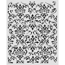 Stamperia Cut Laser Stencil 7.87" x 9.84" - Gardens of Time Wallpaper