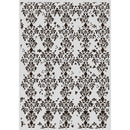Decorative black and white pattern on a white background