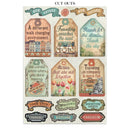 Set of travel-themed cutouts with motivational phrases on a white background