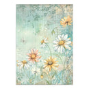 Floral design with daisies on a textured background
