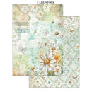 Cardstock with floral and butterfly design on a white background