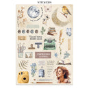 Collection of decorative stickers with various designs on a white background