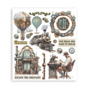 Stamperia Rub-On Selection 8.1" x 9.1" - Voyages Fantastiques