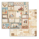 Baby-themed collage with various elements on a white background