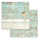 Vintage-style paper with fairy design and decorative elements on a white background