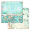 Two pieces of textured paper with decorative patterns on a white background
