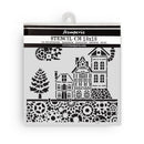 Stamperia Thick Stencil 7" x 7" - Gear Up for Christmas Houses
