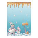 Stamperia A4 Rice Paper 8.27"x 11.69" - Candy Christmas Snowmen