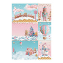Stamperia A4 Rice Paper 8.27"x 11.69" - Candy Christmas Cards