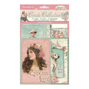 Packaged 'Cards Collection' with vintage-style cards featuring a woman, dog, and floral design.