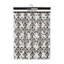 Decorative stencil with black pattern on a white background