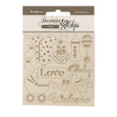 Decorative chips packaging with baby-themed designs on a beige background