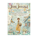 Stamperia Junk Journal Daisy Art book cover with a girl, flowers, and house illustration on a white background.