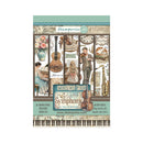 Stamperia washi pad with musical-themed design on a white background