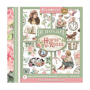 Stamperia House of Roses rub on kit packaging with floral and vintage design elements.