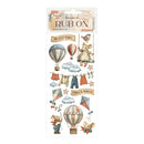 Stamperia Rub-On Transfer 4" x 8.5" - Family Air Balloons