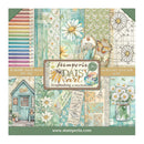 Scrapbooking paper pack with floral and vintage designs, featuring Stamperia brand.