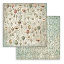 Stamperia Scrapbooking Small Pad 8" x 8" 10/pkg - Backgrounds Selection - Herbarium Silvae