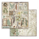 Stamperia Scrapbooking Small Pad 8" x 8" 10/pkg - Herbarium Silvae